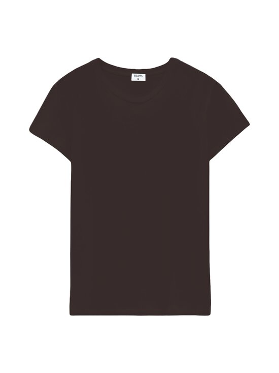 Filippa K - Fine Lycra t-paita - 9719 DARK CHOCOLATE | Stockmann - photo 1