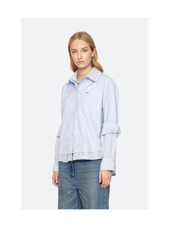 Sea NY - ZAYNA DBL LAYER BUTTON DOWN SHIRT Sea NY - BLUE | Stockmann - photo 4