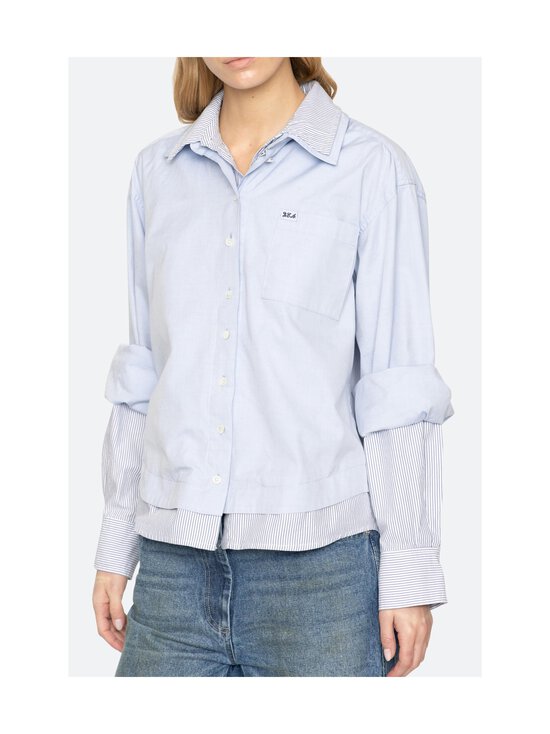 Sea NY - ZAYNA DBL LAYER BUTTON DOWN SHIRT Sea NY - BLUE | Stockmann - photo 6