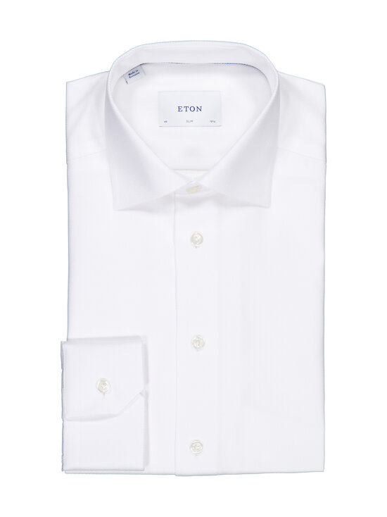 Eton - Herringbone Signature Twill Slim -kauluspaita - WHITE | Stockmann - photo 1