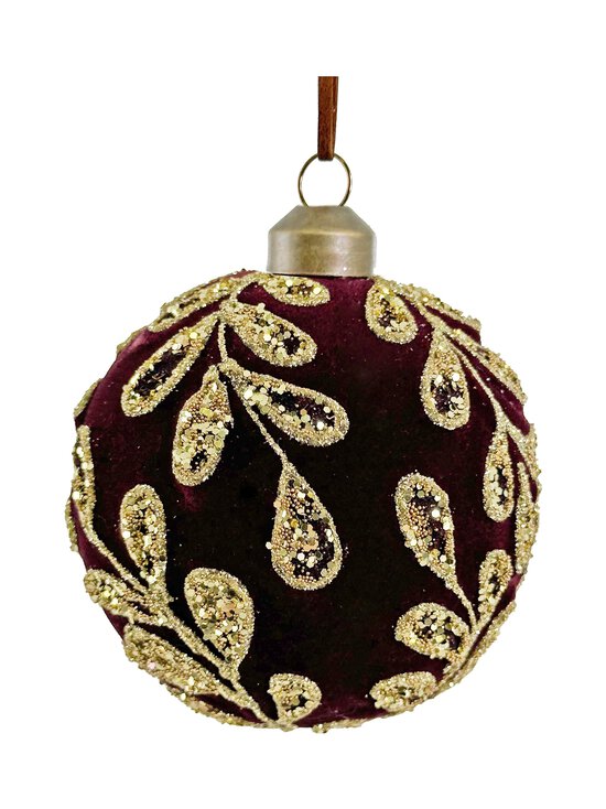 Velvet Goldglitter -joulukuusenkoriste 8 cm