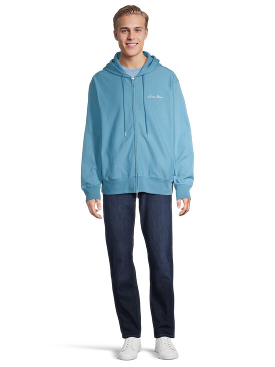 Calvin Klein Jeans - Terry Script Full Zip jaka ar kapuci - VF5 BLUE STEAM | Stockmann - photo 2