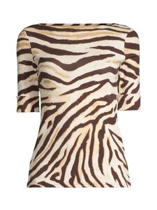 Lauren Ralph Lauren - Judy-trikoopaita - CREAM/BROWN | Stockmann