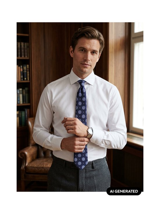 Oscar Jacobson - Siidlips Silk Pattern - 215 DARK BLUE | Stockmann - photo 3