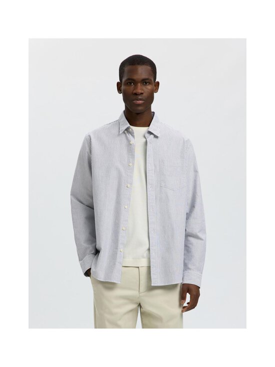 Selected - SlmRegCole Rick Regular fit Oxford krekls ar apkakli - BRIGHT WHITE STRIPES:DARK SAPPHIRE | Stockmann - photo 5