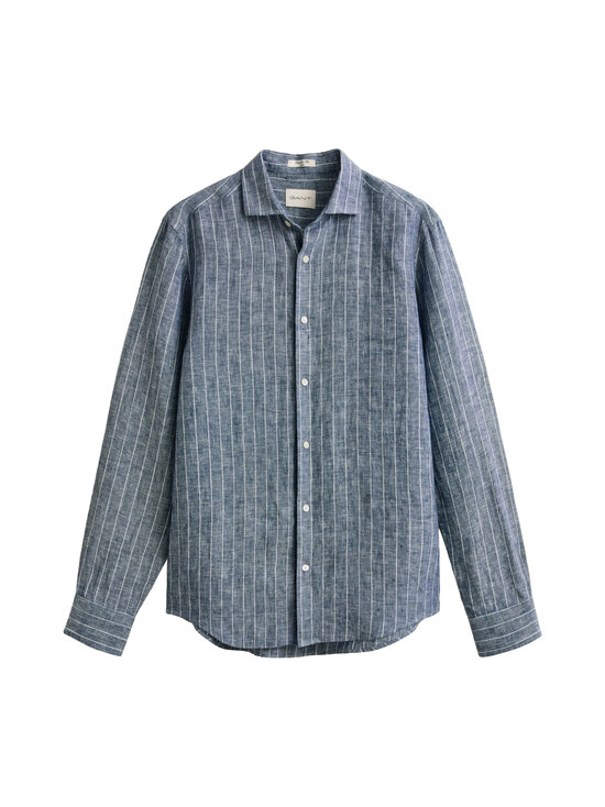 GANT - Triibuline triiksärk Regular Linen - 423 PERSIAN BLUE | Stockmann - photo 1
