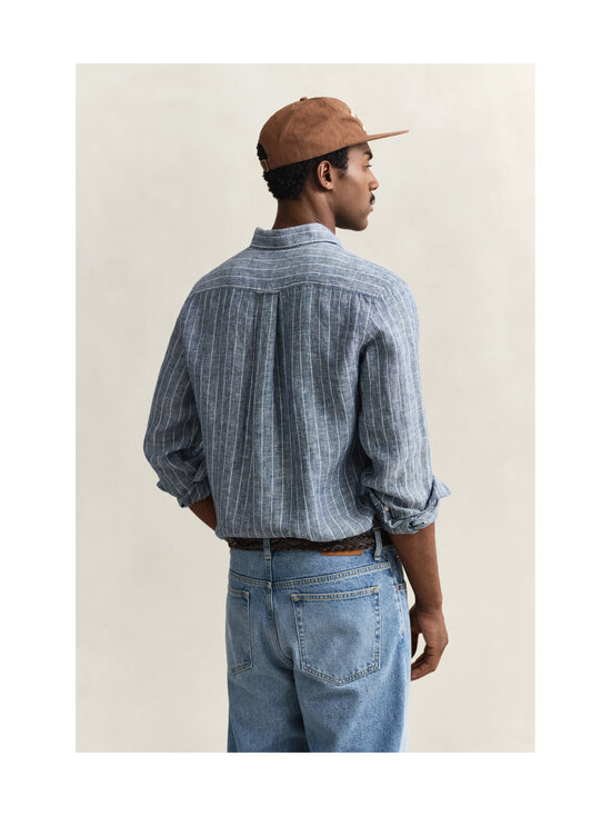 GANT - Triibuline triiksärk Regular Linen - 423 PERSIAN BLUE | Stockmann - photo 3