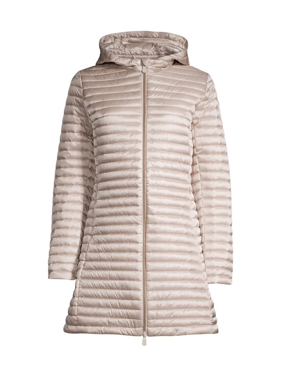 IRIS jt w hood longer shiny DEC -kevyttoppatakki