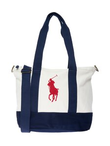 Polo Ralph Lauren - Polo Player Tote -olkalaukku - BDF WHITE/NEWPORT NAVY | Stockmann
