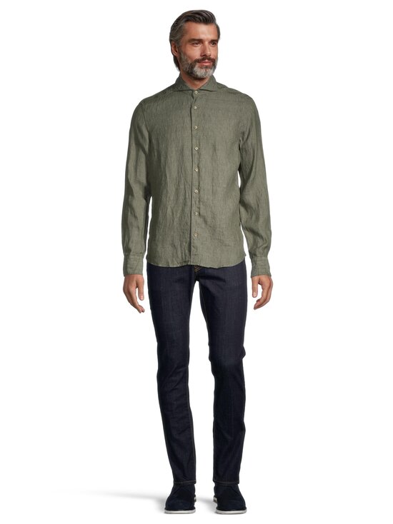 Stenströms - Slimline Linen Collared Shirt - 420 GREEN - photo 2 Stenströms - Slimline Linen Collared Shirt - 420 GREEN | Stockmann - photo 2
