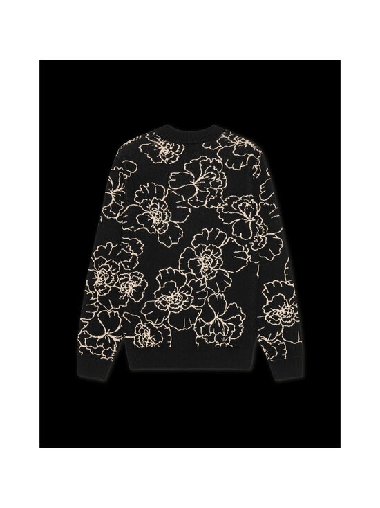 Les Deux - Gaston Poppy Jacquard Flower -puuvillaneule - 100 BLACK | Stockmann - photo 2