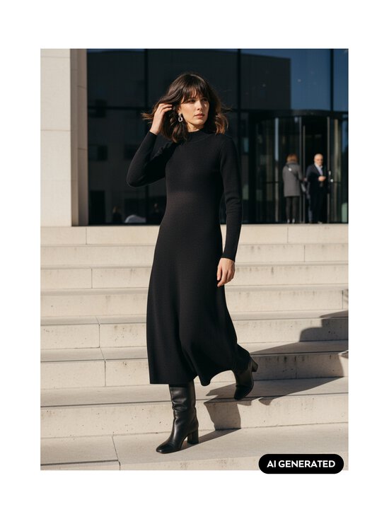 Vila - VisWay Midi -neulemekko - BLACK BEAUTY | Stockmann - photo 2