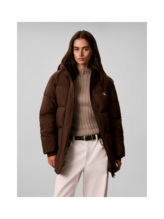 Calvin Klein Jeans - Belted Midweight Puffer jaka - WFM BROWN CORK | Stockmann - photo 4