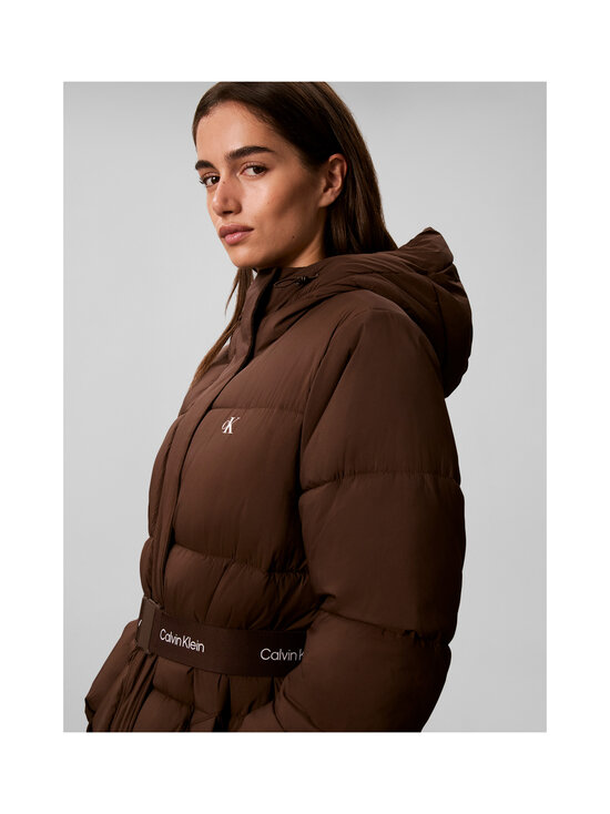 Calvin Klein Jeans - Belted Midweight Puffer jaka - WFM BROWN CORK | Stockmann - photo 6