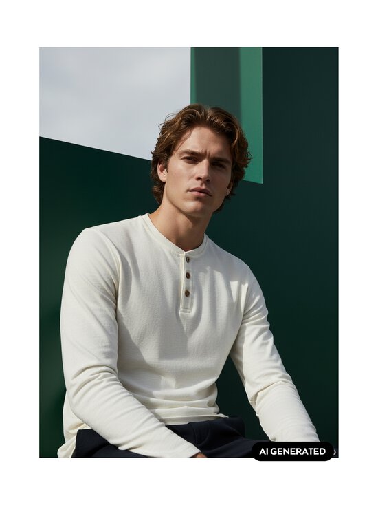 Jack & Jones - JprbluAsher Henley -paita - SNOW WHITE | Stockmann - photo 3