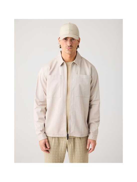 Knowledge Cotton Apparel - Organic Cotton Twill -paitatakki - 1228 LIGHT FEATHER GRAY | Stockmann - photo 3