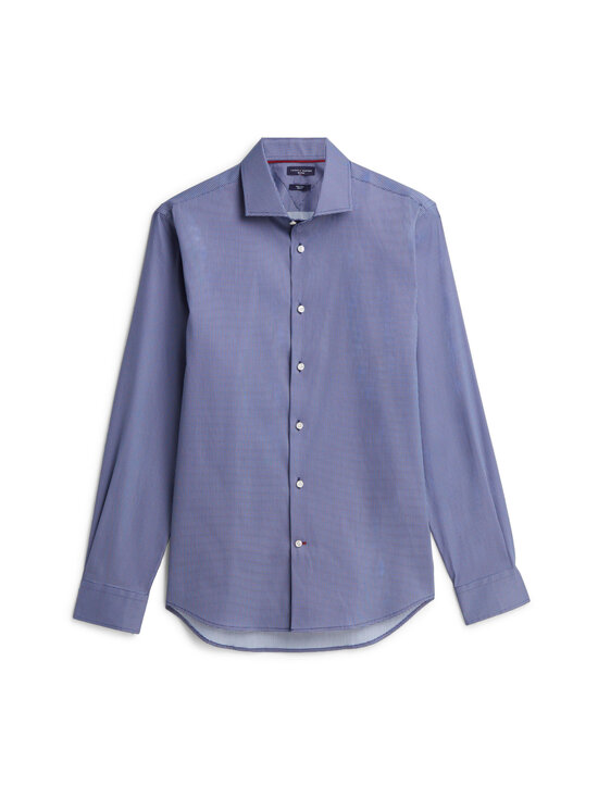 Tommy Hilfiger - Flex Collar Slim fit krekls ar apkakli - 0GZ CARBON NAVY / WHITE | Stockmann - photo 1