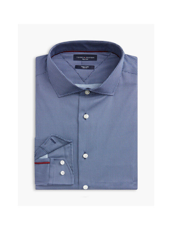 Tommy Hilfiger - Flex Collar Slim fit krekls ar apkakli - 0GZ CARBON NAVY / WHITE | Stockmann - photo 3