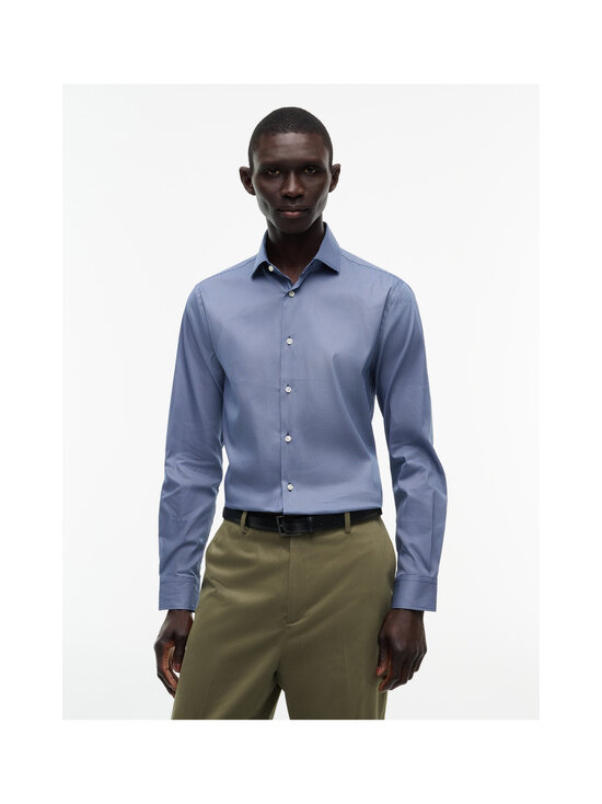 Tommy Hilfiger - Flex Collar Slim fit krekls ar apkakli - 0GZ CARBON NAVY / WHITE | Stockmann - photo 4