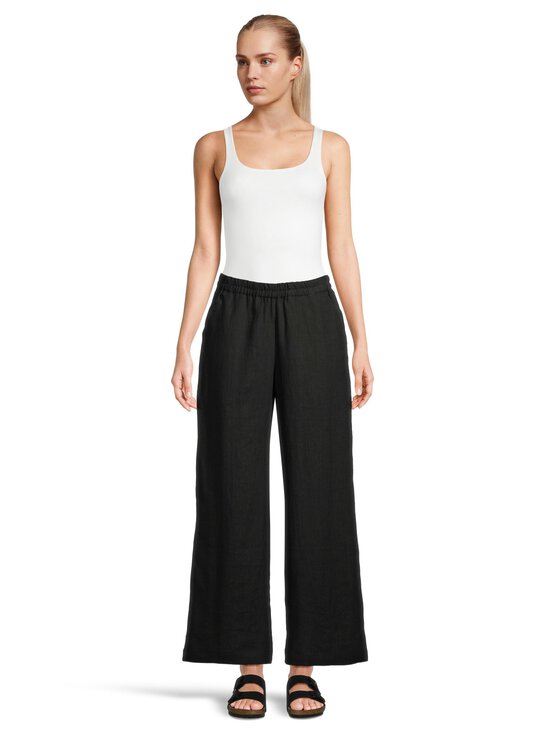 R-Collection - Kielo-pellavahousut - BLACK | Stockmann - photo 3