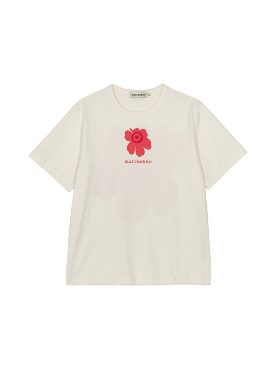 Marimekko - Erna Unikko -trikoopaita - 113 OFF WHITE RED | Stockmann - photo 1