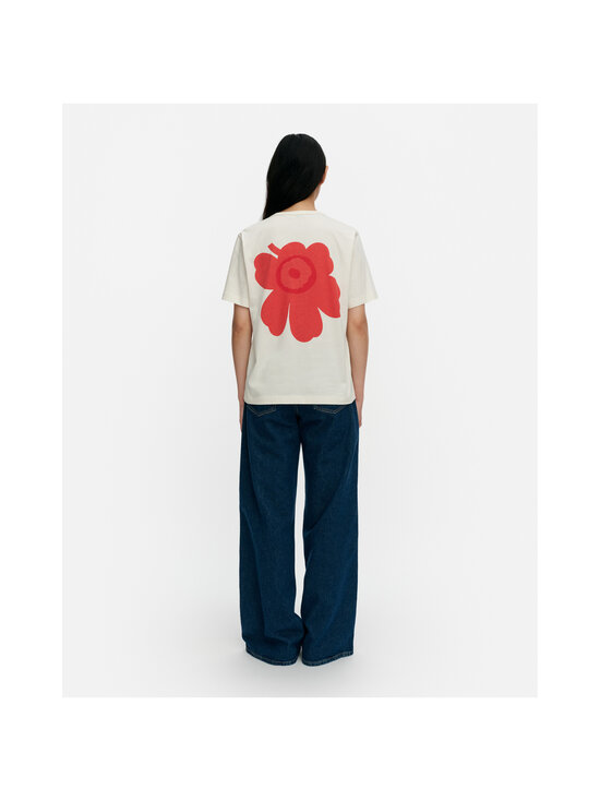 Marimekko - Erna Unikko -trikoopaita - 113 OFF WHITE RED | Stockmann - photo 4