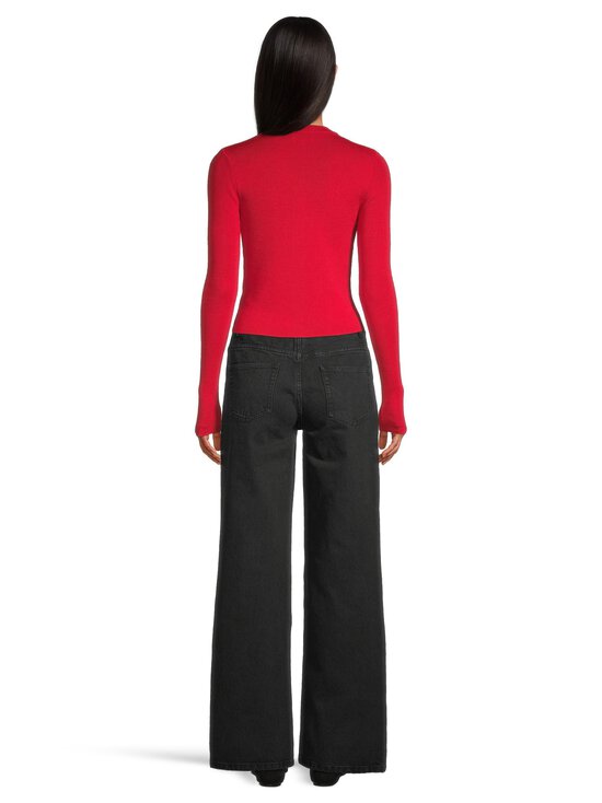 Ganni - Mini Ribbed Merino -neuletakki - 06P GOJI BERRY | Stockmann - photo 3