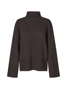 SECOND FEMALE - Alpha-neule - 6146 DARK BROWN MELANGE | Stockmann