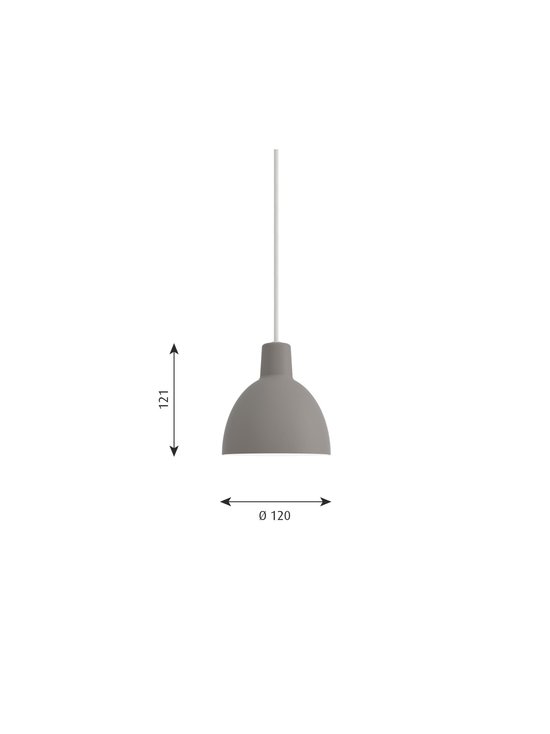 Louis Poulsen - Toldbod-riippuvalaisin Ø 12 cm - GREY | Stockmann - photo 2