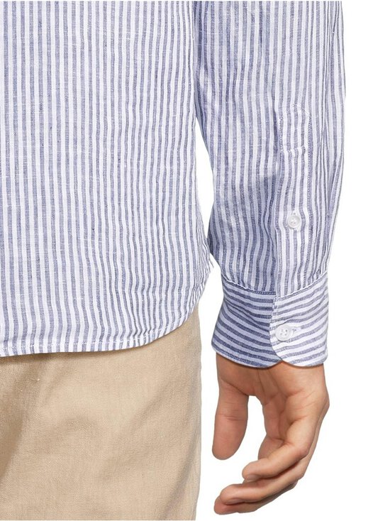 Sunspel - Pellavakauluspaita - WHITE/NAVY STRIPE - photo 4 Sunspel - Pellavakauluspaita - WHITE/NAVY STRIPE | Stockmann - photo 4