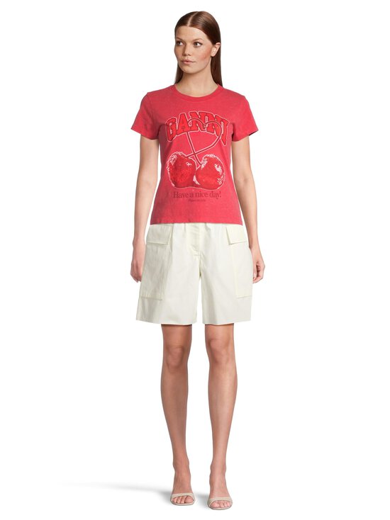 Ganni - Future Cherry t-paita - 472 HIGH RISK RED | Stockmann - photo 2