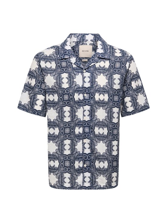 Only & Sons - OnsCaiden Regular fit -kauluspaita - GARDENIA AOP:BLUE NIGHTS | Stockmann - photo 1