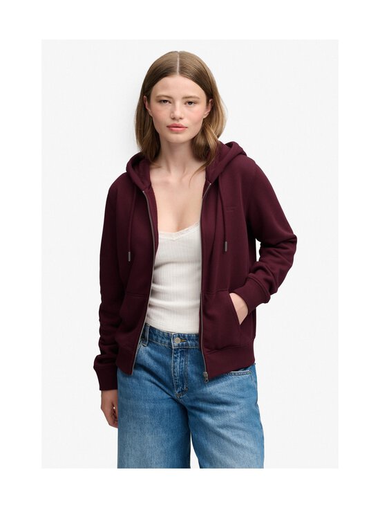 Superdry - Signature Ziphood -huppari - 1KD PORT RED | Stockmann - photo 2
