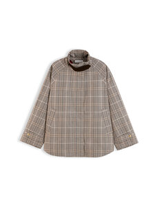 Tommy Hilfiger - Jakk Cotton Check Cape - 0M7 SMALL BROWN CHECK | Stockmann