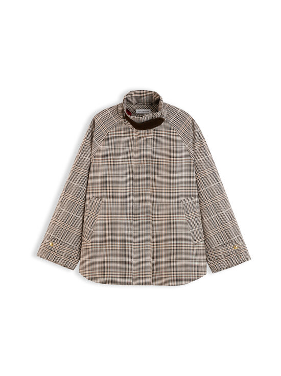 Tommy Hilfiger - Jakk Cotton Check Cape - 0M7 SMALL BROWN CHECK | Stockmann - photo 1