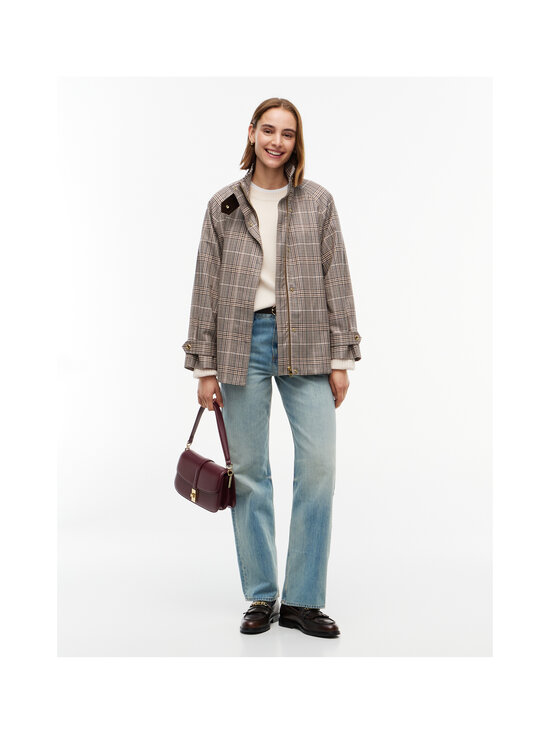 Tommy Hilfiger - Jakk Cotton Check Cape - 0M7 SMALL BROWN CHECK | Stockmann - photo 2