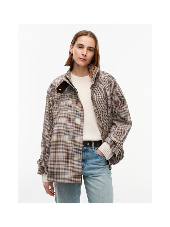 Tommy Hilfiger - Jakk Cotton Check Cape - 0M7 SMALL BROWN CHECK | Stockmann - photo 3