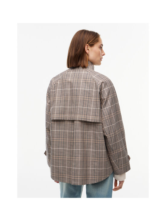 Tommy Hilfiger - Jakk Cotton Check Cape - 0M7 SMALL BROWN CHECK | Stockmann - photo 4
