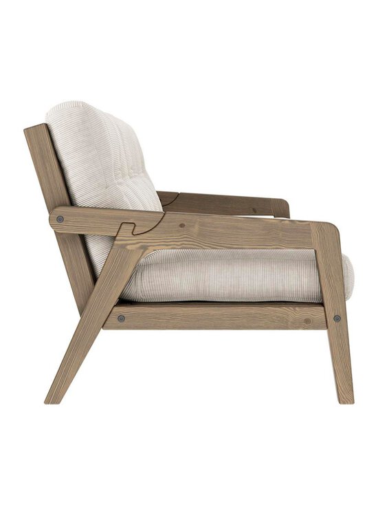Karup - Grab-futonsohva Corduroy-kangas ivory/ruskea L 200 cm - BEIGE | Stockmann - photo 3