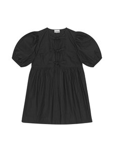 Ganni - Poplin Tie String -minimekko - 099 BLACK | Stockmann