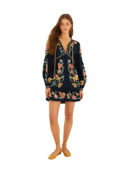 Farm Rio - Maira Floral -minimekko - 26059 MAIRA FLORAL DARK BLUE | Stockmann - photo 1