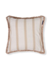 Lexington - Striped Fringe -tyynynpäällinen - 2600 BEIGE/WHITE | Stockmann