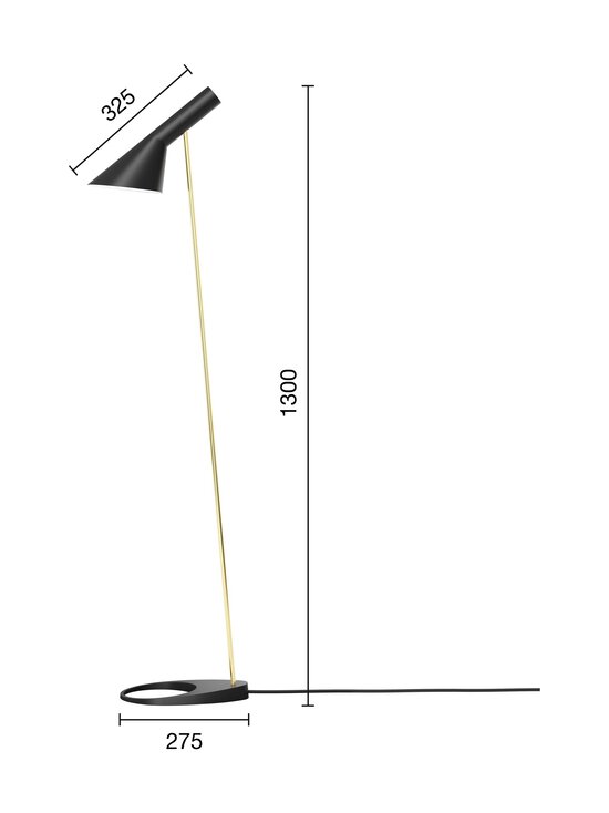 Louis Poulsen - AJ-lattiavalaisin - BRASS/BLACK | Stockmann - photo 2