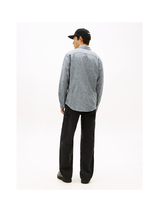 Tommy Jeans - Linen Blend -kauluspaita - C1G DARK NIGHT NAVY | Stockmann - photo 3