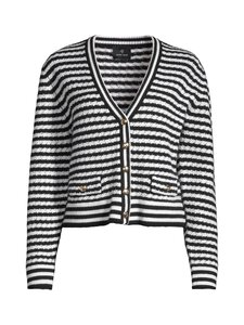 Anine Bing - Meriinovillane kardigan Gwen - WHITE/BLACK | Stockmann
