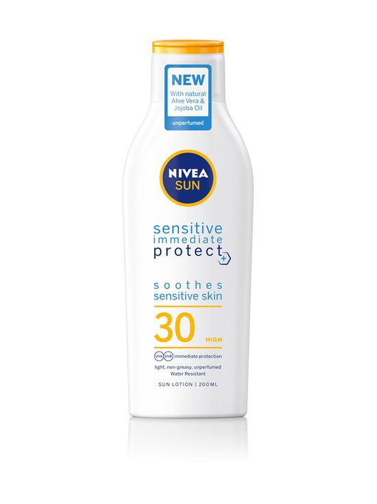 Nocol Nivea Sun Sensitive Immediate Protect Sun Lotion Spf 30 Aurinkosuojavoide 200 Ml 200 Ml