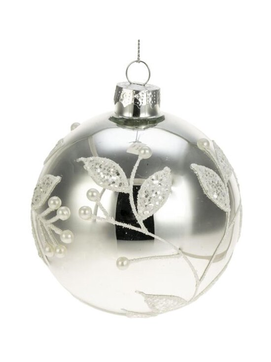 Weiste - Jõulukaunistus Bauble with leaf - WHITE - photo 1 Weiste - Jõulukaunistus Bauble with leaf - WHITE | Stockmann - photo 1