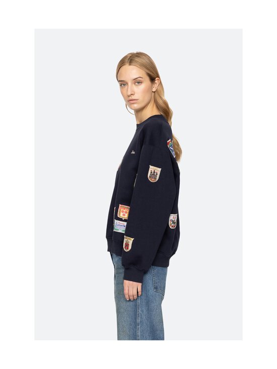 Sea NY - DAVIS PATCHWORK CREW NECK SWEATSHIRT Sea NY - NAVY | Stockmann - photo 3