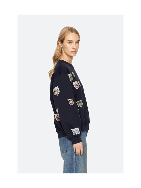 Sea NY - DAVIS PATCHWORK CREW NECK SWEATSHIRT Sea NY - NAVY | Stockmann - photo 4