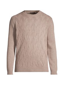 Oscar Jacobson - Aston Roundneck -neule - 406 WALNUT BEIGE | Stockmann